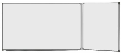 Доска школьная магнитно-маркерная 120х225 BoardSYS, двухэлементная белая, крыло справа