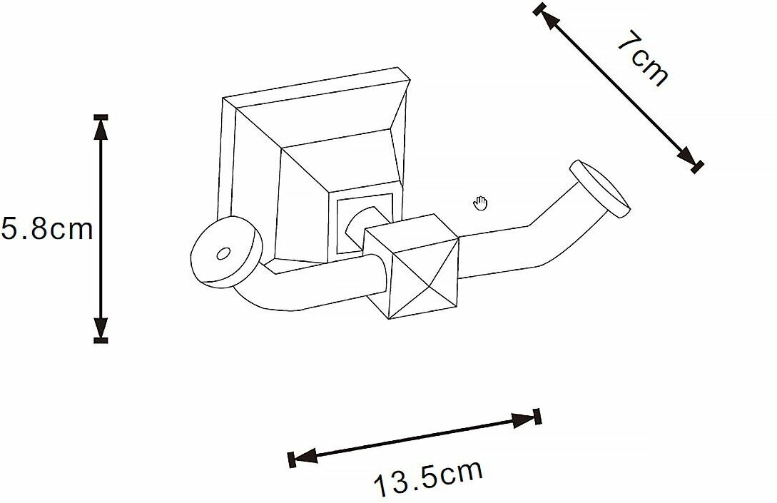 Крючок Azario Forny, хром (AZ-88305) — фото 1