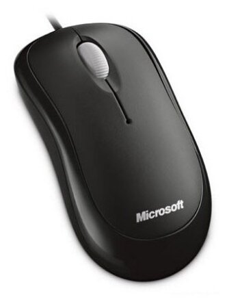 Мышь компьютерная Microsoft "Basic", цвет: черный