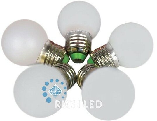 Светодиодная лампа для Белт-лайта Rich LED, 2 Вт, цоколь Е27, d=45 мм, белая, цена за 1 шт