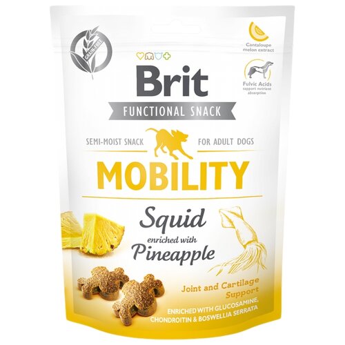 Лакомство для собак Brit Care Mobility Squid, 150 г 75 г х 2 уп.