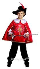 Батик Карнавальный костюм Мушкетер, красный, рост 146 см 7003-2-146-72