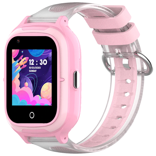 фото Детские часы с видеокамерой kt23 4g розовые smart present