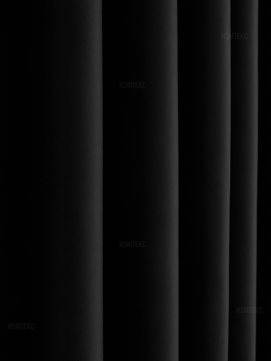 Шторы блэкаут, готовый комплект, размер 300х250 - 2 шт, цвет черный, с затемнением. Светонепроницаемость 95% - фотография № 6