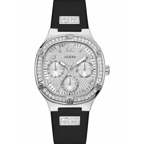 фото Наручные часы guess женские наручные часы guess gw0619l1, черный, серебряный