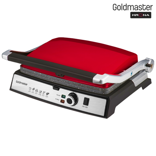 Контактный электрический гриль Goldmaster Krona Tostmix Красный гриль электрический delonghi cgh923d со съемными пластинами настольный двухсторонний для кухни 2000 вт