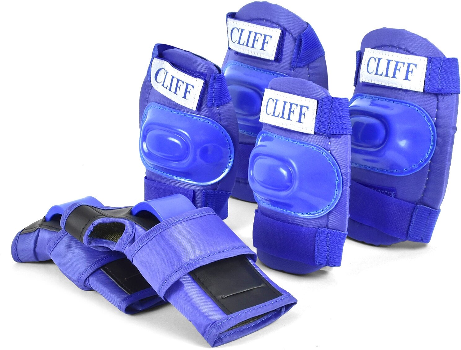 Комплект защиты для катания на роликах YD-0024, синий, р. L