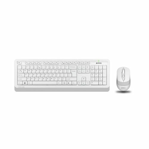 Комплект (клавиатура+мышь) A4TECH Fstyler FG1010, USB, беспроводной, белый [fg1010 white]