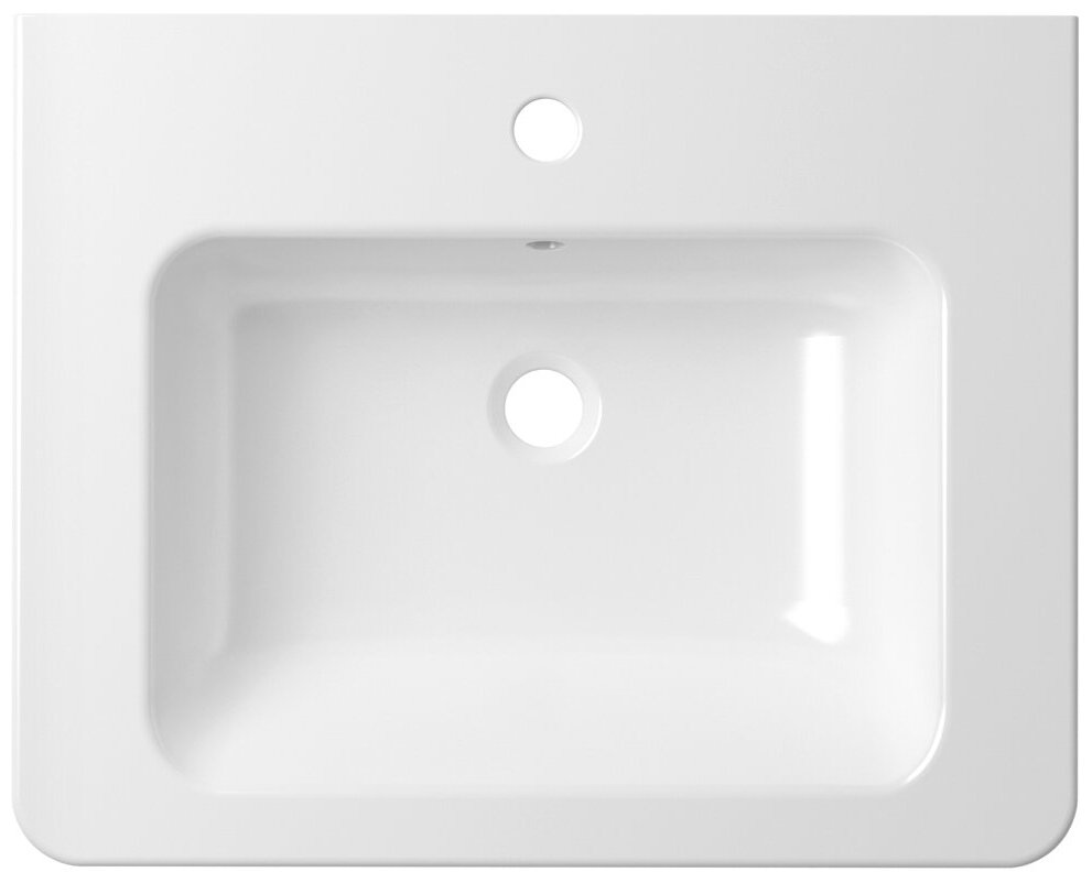 Врезная раковина в ванную Lavinia Boho Bathroom Sink 21520858 в комплекте 2 в 1: умывальник белый, донный клапан в цвете хром - фотография № 2