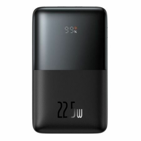 Повербанк для телефона 20000 mAh с быстрой зарядкой QC 3.0 + PD, экраном Baseus Bipow Pro 22.5W Type C Черный PPBD030001