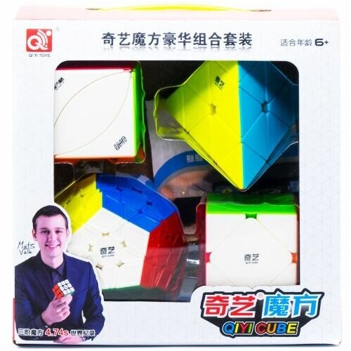 Набор Нестандартных Головоломок для спидкубинга 1 QiYi MoFangGe / Развивающая игра / Цветной пластик головоломка qiyi mofangge skewb qicheng без наклеек color