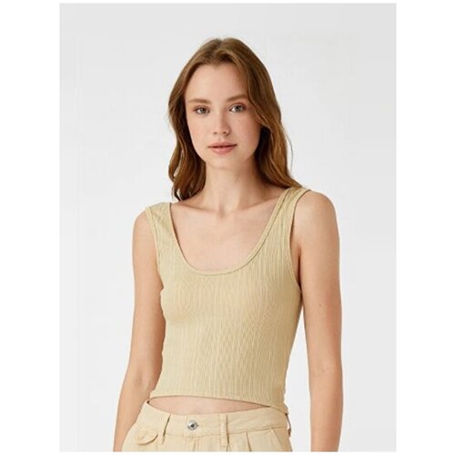 фото Майка koton women, 1yak33864ek, цвет: beige, размер: l