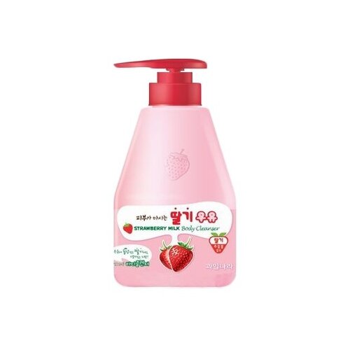 Гель для душа Welcos Kwailnara Strawberry Milk Body Cleanser, 560 мл, 560 г