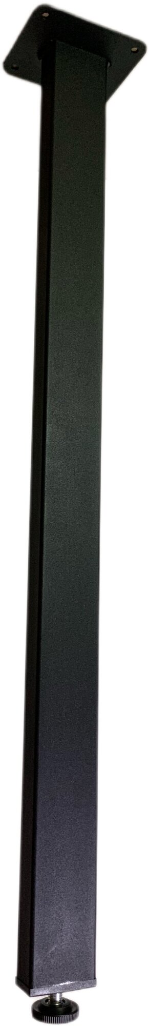 Ножки мебельные для стола металлические регулируемые, высота 85 см, комплект 4 штуки, опора в стиле лофт чёрная, подстолье для столешницы, основание - фотография № 4