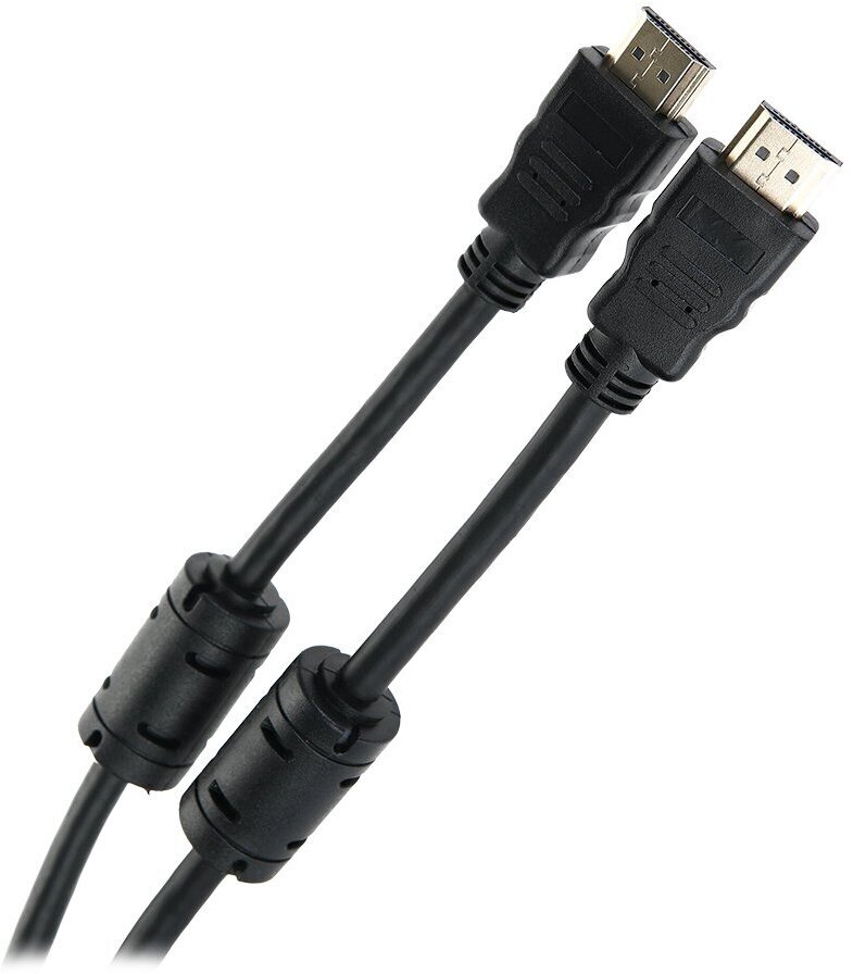 Кабель соединительный аудио-видео Telecom, HDMI (m) - HDMI (m) , ver 2.0, 3м, GOLD, ф/фильтр, черный [tcg200f-3m] Noname - фото №2