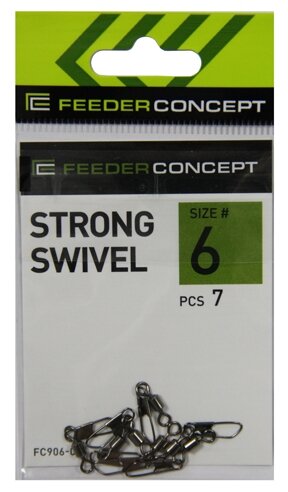 Вертлюги c застежкой Feeder Concept STRONG SWIVEL 006 7шт