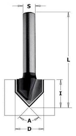 Галтельная конусная фреза CMT K915-127