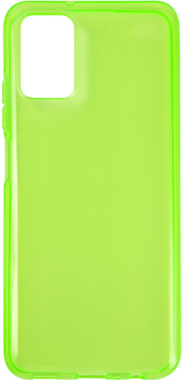 Чехол для Samsung Galaxy A03s/Самсунг Галакси А03с/Накладка силиконовая, неоновый зеленый