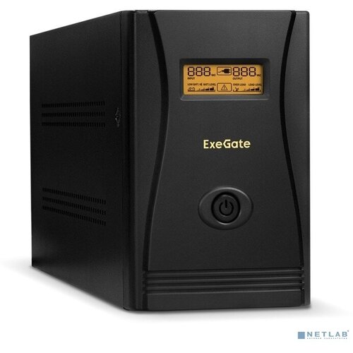 EXEGATE ИБП Exegate EX292636RUS ИБП ExeGate SpecialPro Smart LLB-3000. LCD. AVR.3SH.2C13. RJ. USB <3000VA/1800W, LCD, AVR,3*Schuko+2*C13, RJ45/11, USB, металлический корпус, Black>