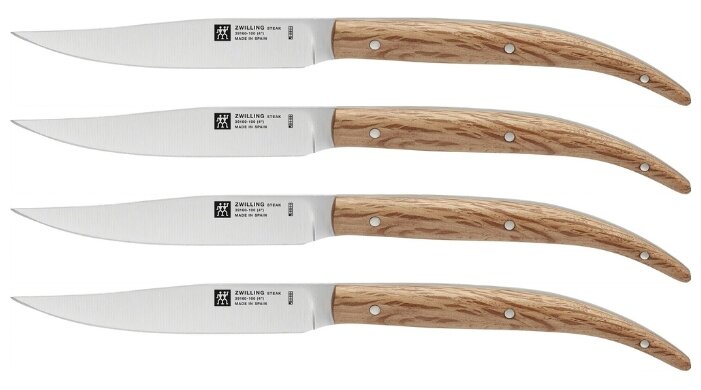 Набор стейковых ножей, 4 пр, с рукояткой из дуба