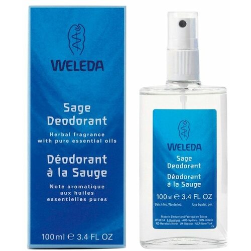 Дезодорант с шалфеем. Weleda, 100 мл дезодорант спрей с шалфеем weleda salvia deodorant 100 мл