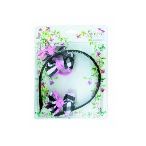 фото Lukky fashion набор для волос ободок 2 заколки