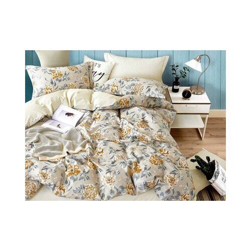 фото Asabella комплект постельного белья евро, печатный сатин 1409-6