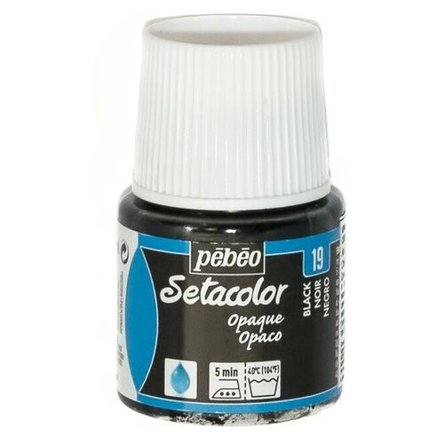 Краски и контуры по ткани PEBEO Краска для темных и светлых тканей Setacolor 45 мл 295-019 черный