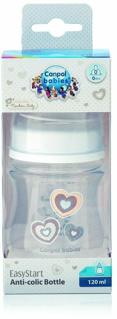 Антиколиковая бутылочка для кормления Canpol babies Easystart Newborn Baby, 120 мл, розовый (35/216_pin) - фото №8