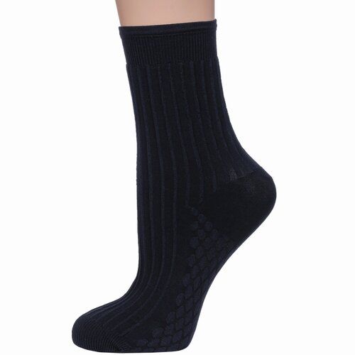 фото Женские носки fiore укороченные, вязаные, 80 den, размер универсальный, черный