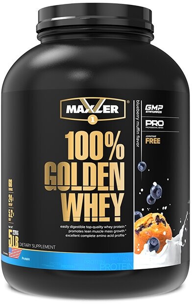 Протеин Maxler 100% GOLDEN WHEY Pro 5 lb (2270 гр.) - Черничный маффин