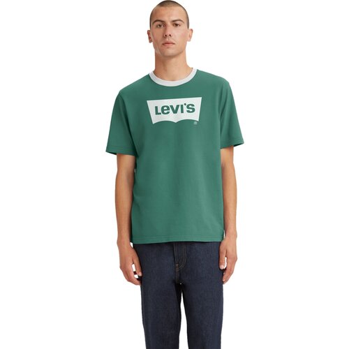 Футболка Levi's, хлопок, размер L, зеленый