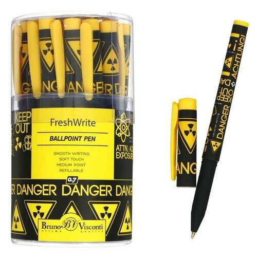 Ручка шариковая FreshWrite Опасность! Радиоактивно, 0,7 мм, синие чернила, 2 штуки