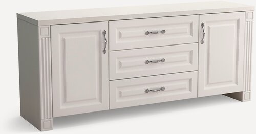 Изображение товара Комод с ящиками Александра Браун 6 Фабрика Стиль, 156x71.2x42см, Белый фасадный 0101