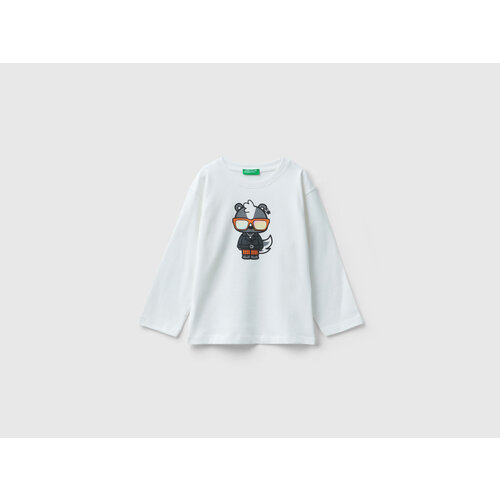 фото Лонгслив united colors of benetton, размер 82 (1y), белый