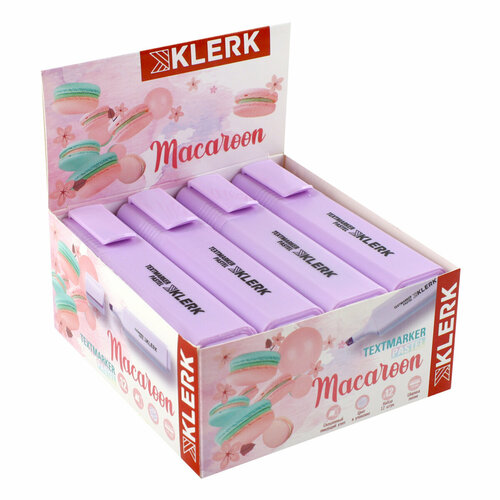 Текстовыделитель 1,0-5,0 мм, скошенный, цвет фиолетовый Macaroon Pastel KLERK 209074