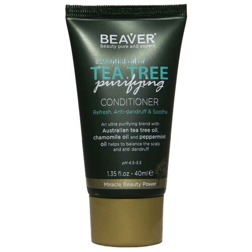 Beaver 220146502Кондиционер с маслом чайного дерева Tea Tree Oil Conditioner Travel Size 40 мл кондиционер для волос beaver кондиционер с маслом чайного дерева