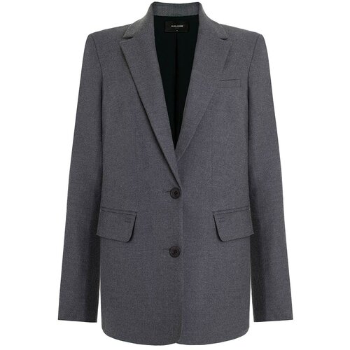 Пиджак BUBLIKAIM, средней длины, оверсайз, размер S, серый