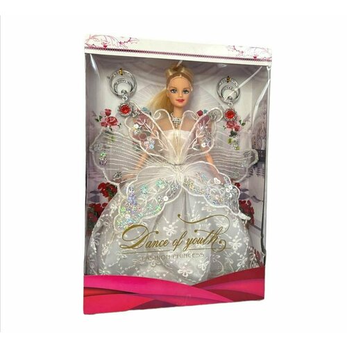 Кукла для девочек в платье Бабочка+серьги в комплекте