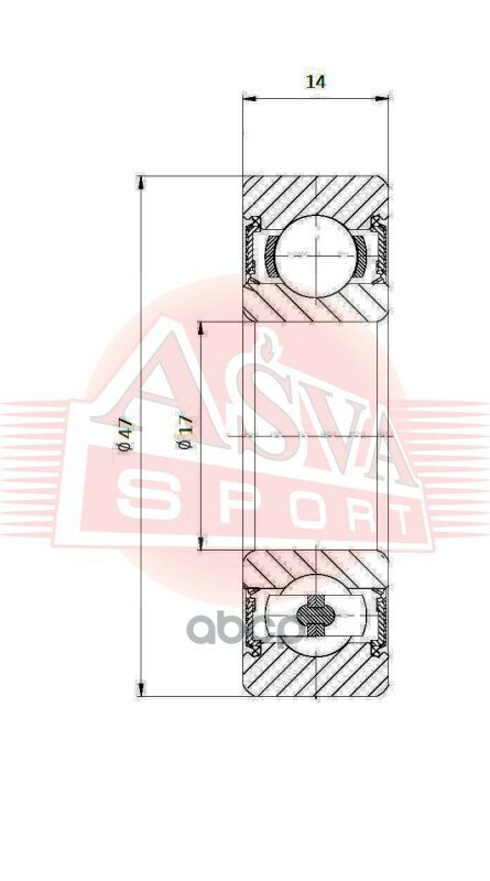 Asva AB174714 Подшипник универсальный - ASVA арт AB174714