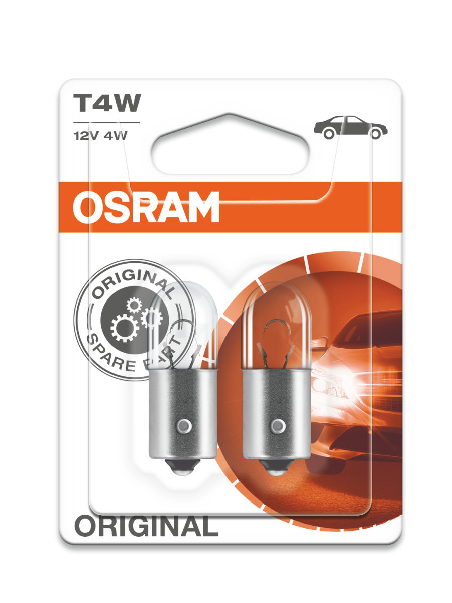 Osram Автолампа T4W (4W 12V) Original Line (Blister) 2шт