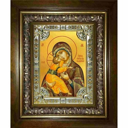 икона богородица достойно есть 18x24 см со стразами в деревянном киоте арт вк 2924 Икона Богородица Владимирская, 18x24 см, со стразами, в деревянном киоте, арт вк-2887