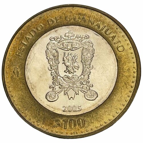 Мексика 100 песо 2005 г. (180 лет Федерации - Гуанахуато) мексика 100 песо 2004 г 180 лет федерации наярит