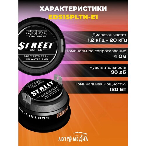 Колонки автомобильные EDS1SPLTN-E1 твитеры 2 шт 320000₽