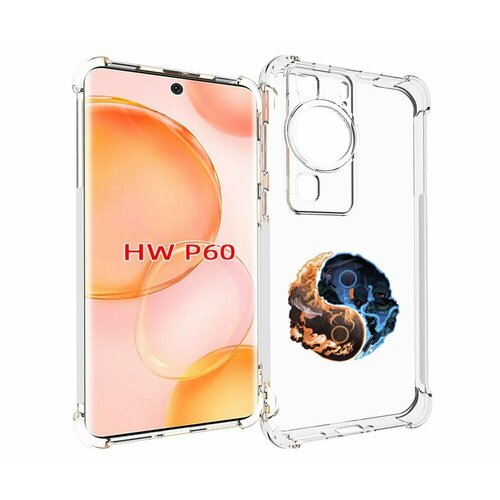 Чехол MyPads кс-го-инь-янь для Huawei P60 задняя-панель-накладка-бампер