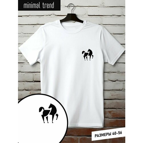 фото Футболка, размер l, белый нет бренда