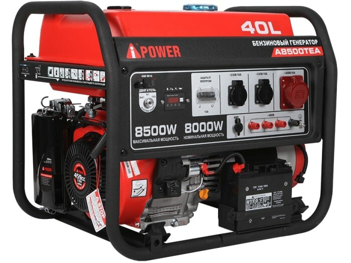 Бензиновый генератор A-iPower A8500TEA + блок автозапуска A-iPower 400 В, 25 А