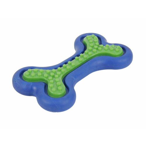 Игрушка (YUGI) кость резиновая для собак, сине-зеленая 12*6,6см /YT97846D-S/