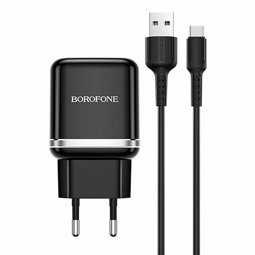 Адаптер Сетевой с кабелем BA36A Type-C, 1 шт. сзу 1usb 1usb c borofone bn4 pd20w qc3 0 кабель type c lightning белый