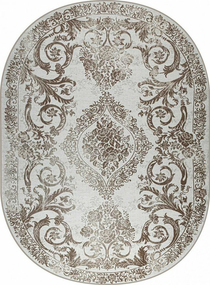 Ковер 36932J OVAL CREAM / D.BEIGE (1.6 х 2.3 м)